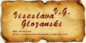 Višeslava Gložanski vizit kartica